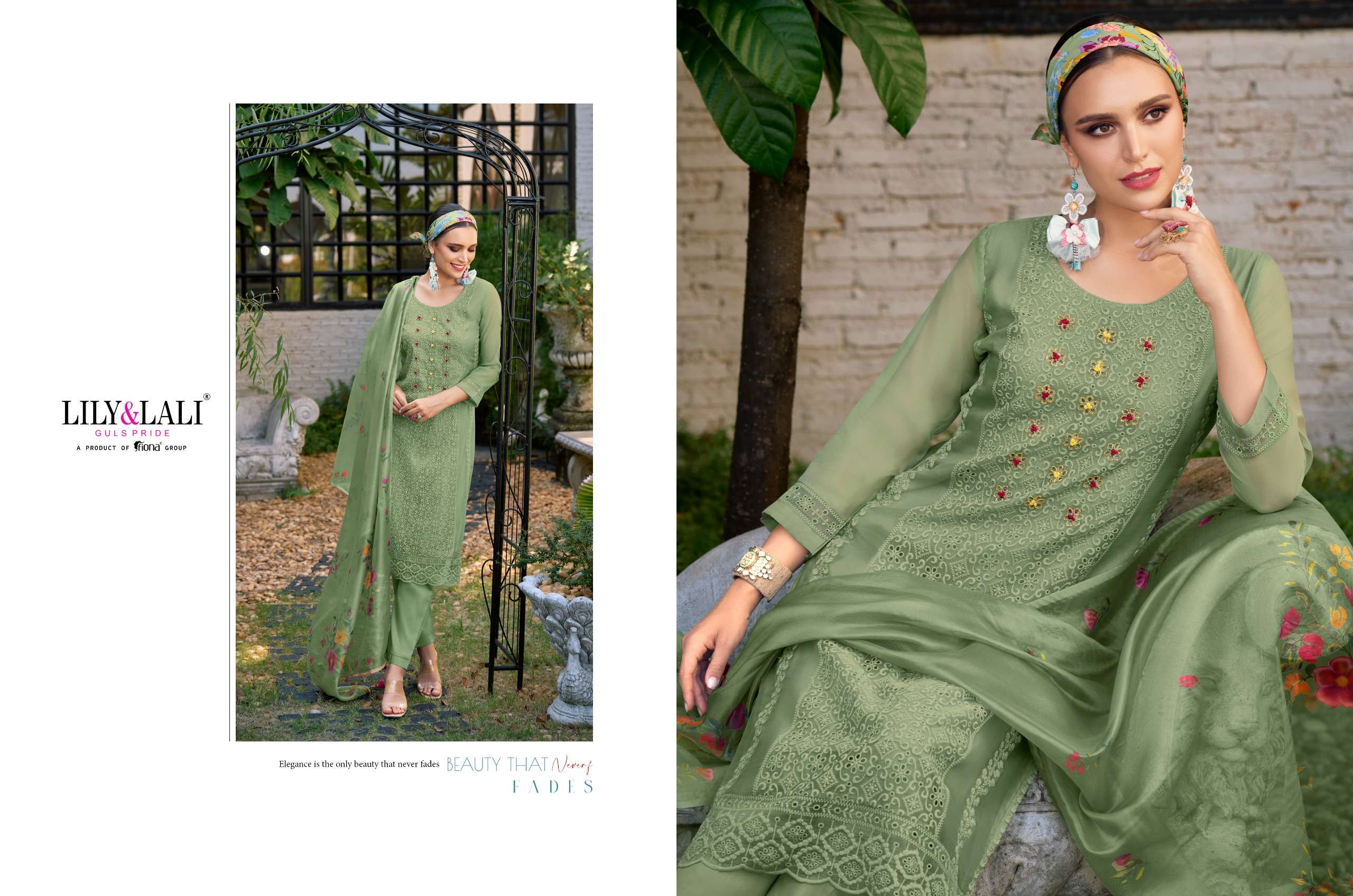 LILY & LALI Chikankari Organza Kurti Wholesale catalog
