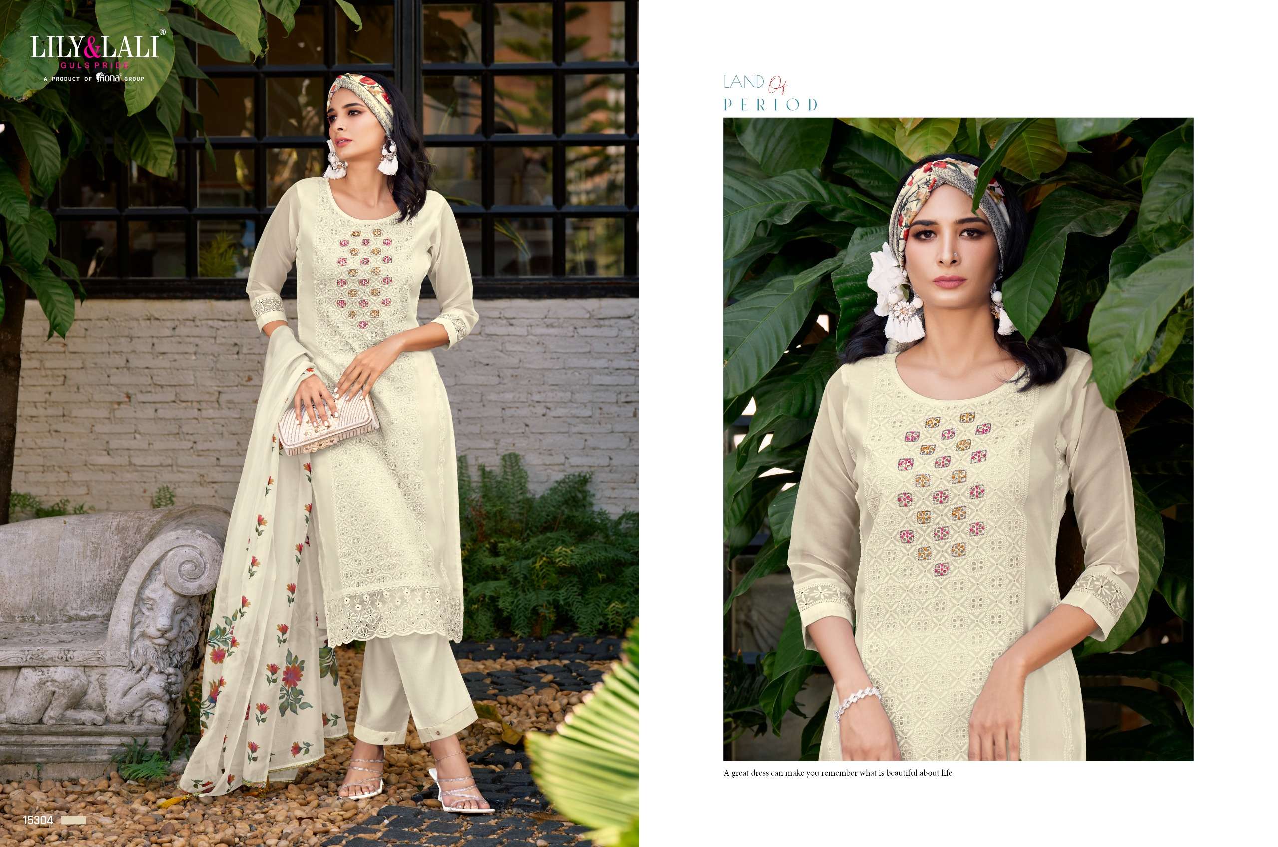 LILY & LALI Chikankari Organza Kurti Wholesale catalog