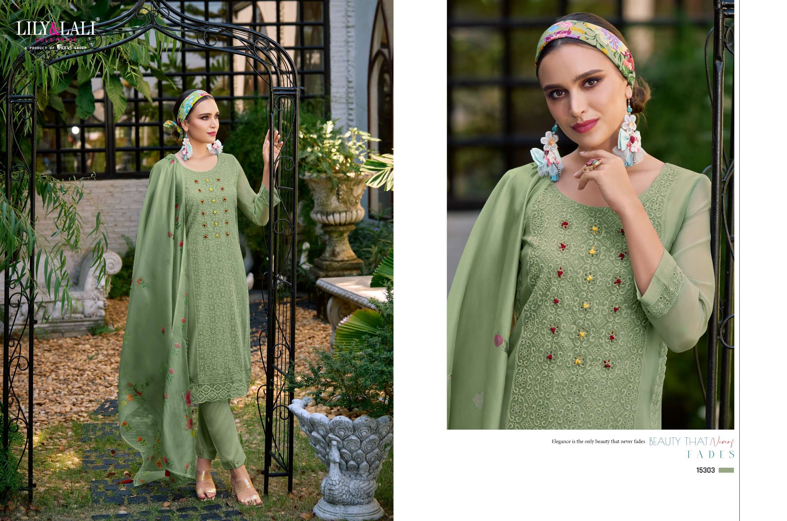 LILY & LALI Chikankari Organza Kurti Wholesale catalog