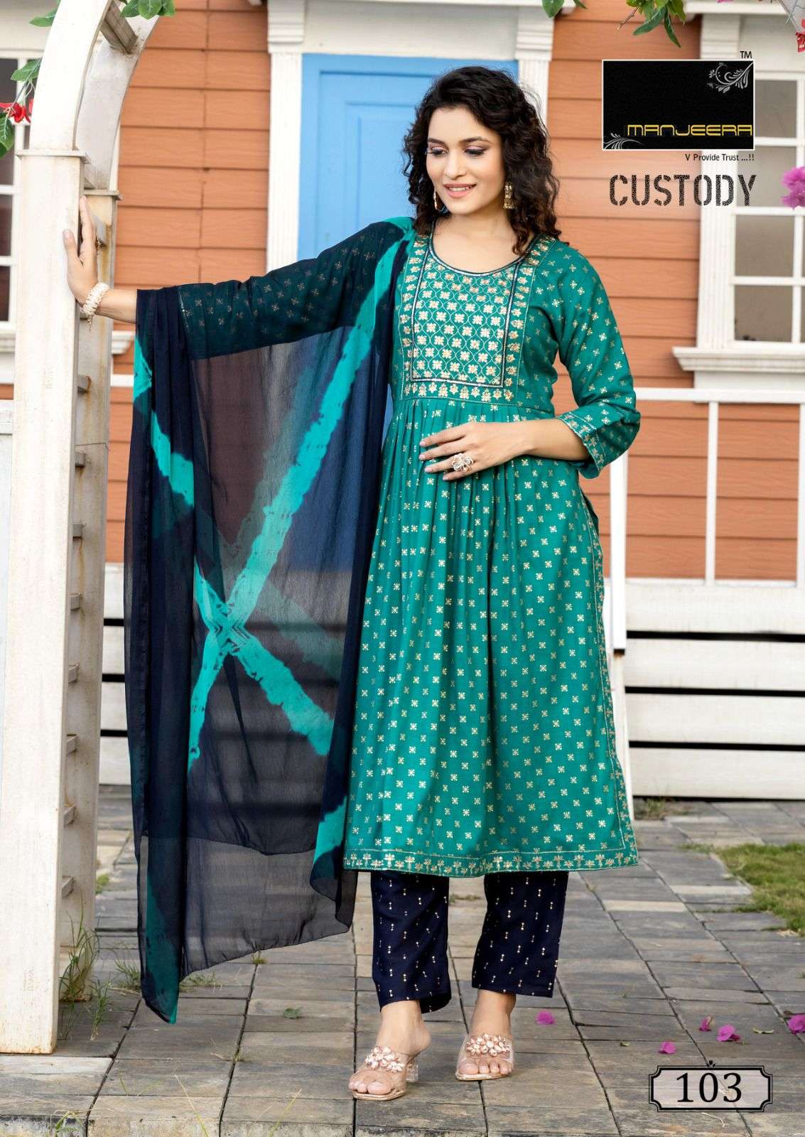 MANJEERA CUSTODY Naira cut Kurti Wholesale catalog