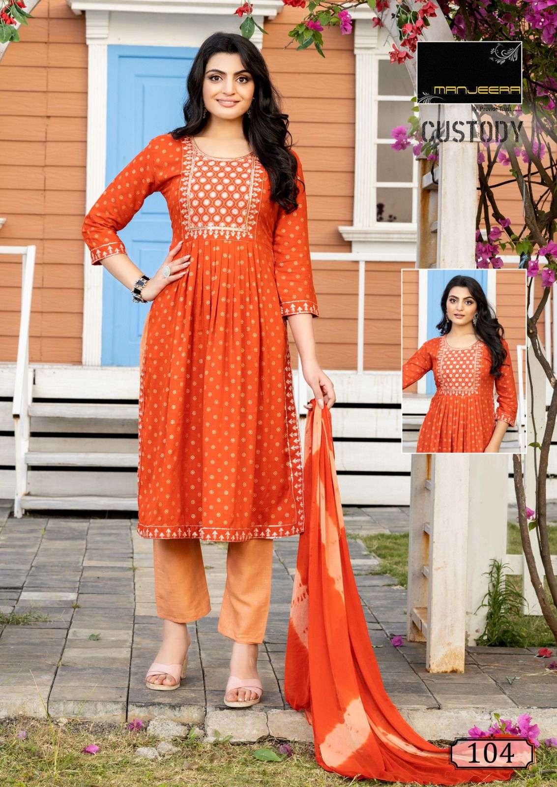MANJEERA CUSTODY Naira cut Kurti Wholesale catalog