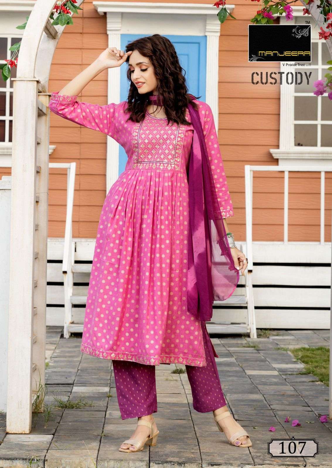 MANJEERA CUSTODY Naira cut Kurti Wholesale catalog