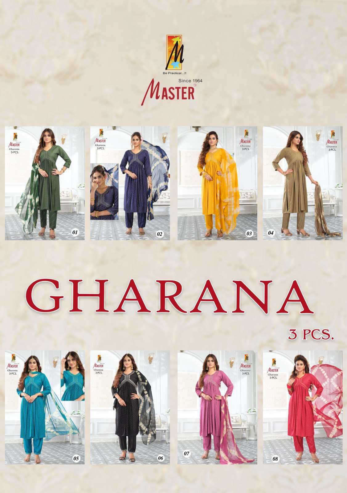 MASTER GHARANA AALIYA Cut Kurtis catalog