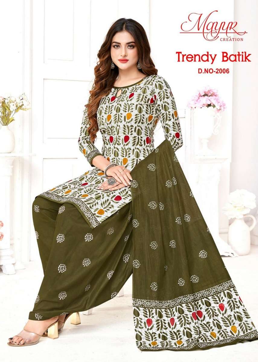 Mayur Trendy Batic Vol-2 -Dress Material -Wholesale Catalog