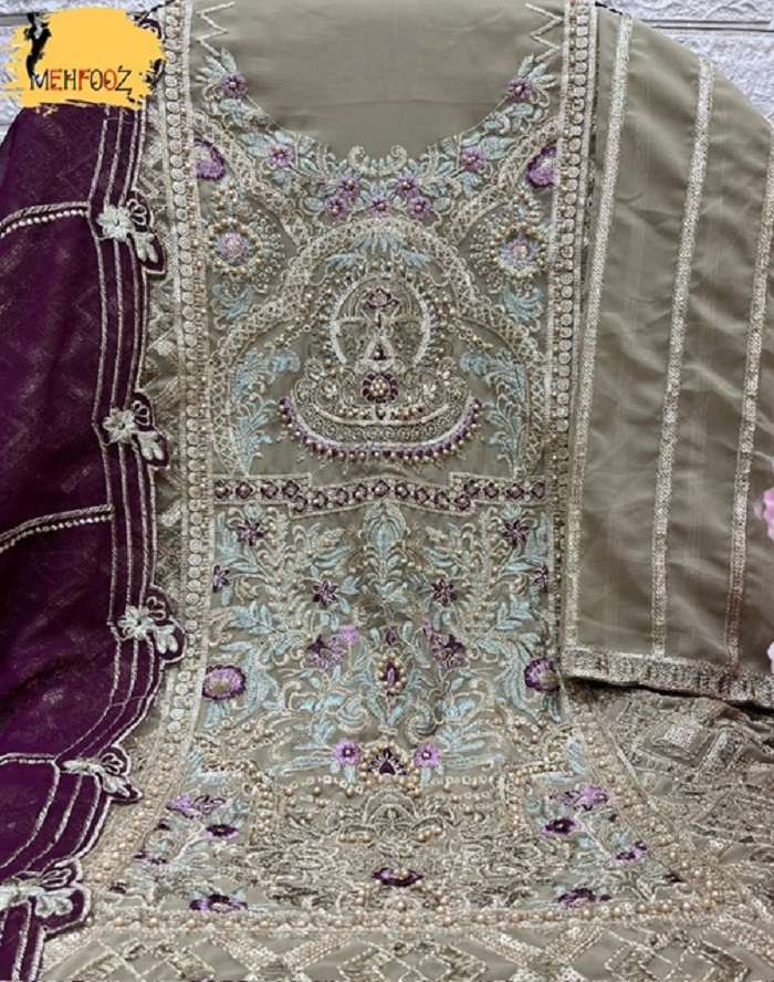 Mehfooz Pakistani Work Suits D No.-1015 -Dress Material -Wholesale Catalog