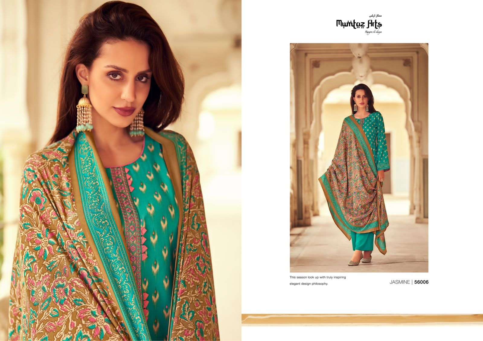 Mumtaz Jasmine Nx Pure Pashmina Dress Material Wholesale catalog