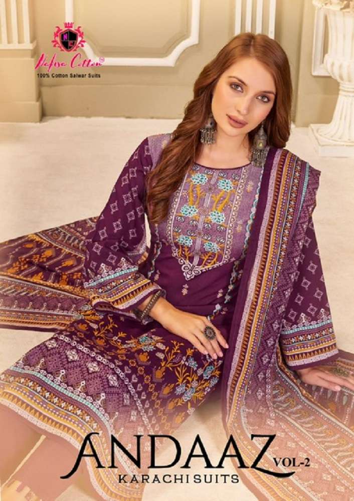 Nafisa Andaaz Karachi Suits Vol-2 -Dress Material -Wholesale Catalog