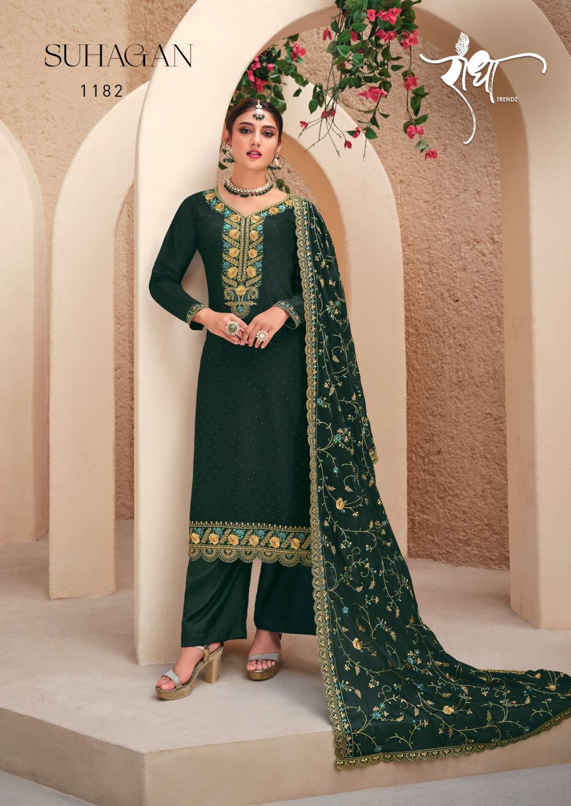Radha Suhagan Georgette Embroidery Salwar Suit Wholesale catalog