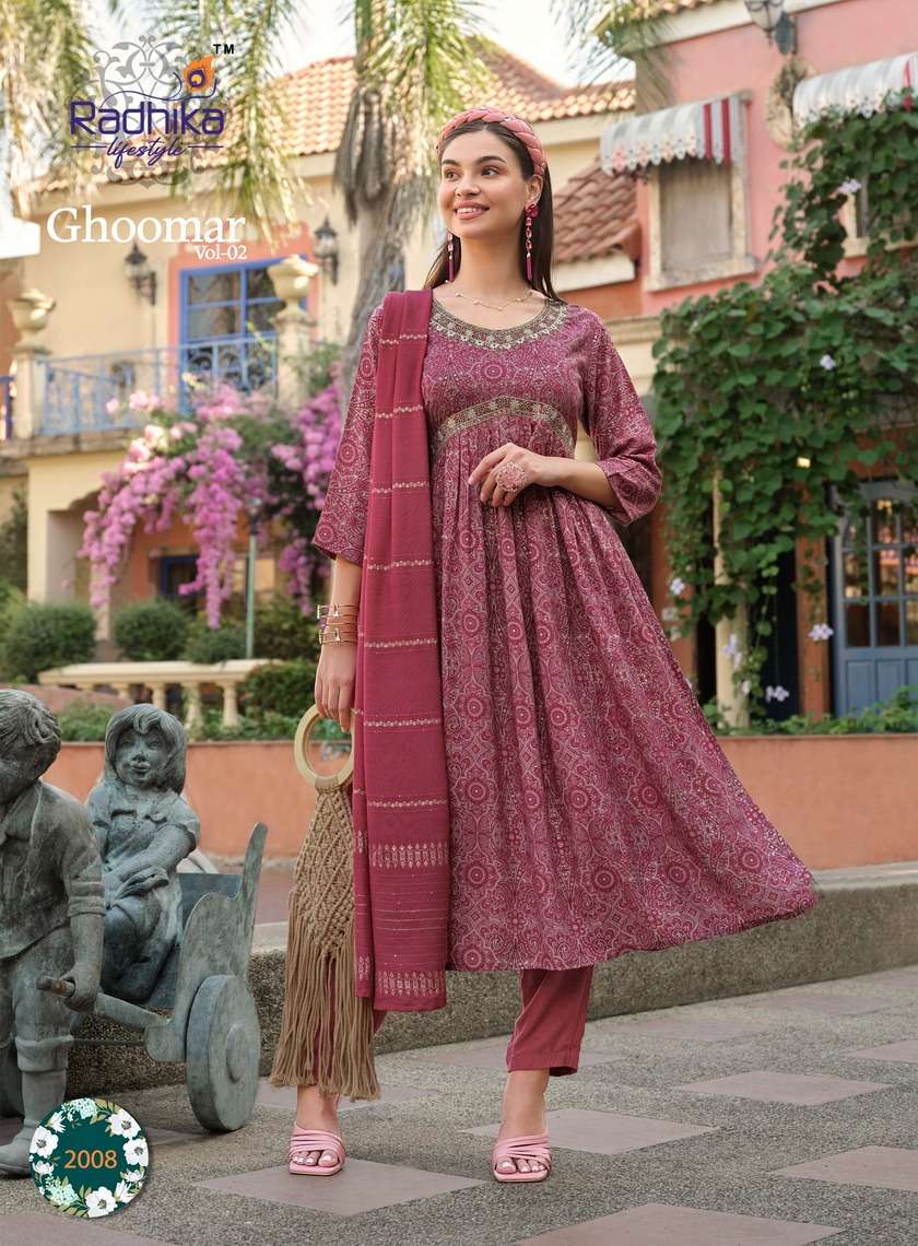 RADHIKA LIFE STYLE GHOOMAR vol-2 Kurti Wholesale catalog