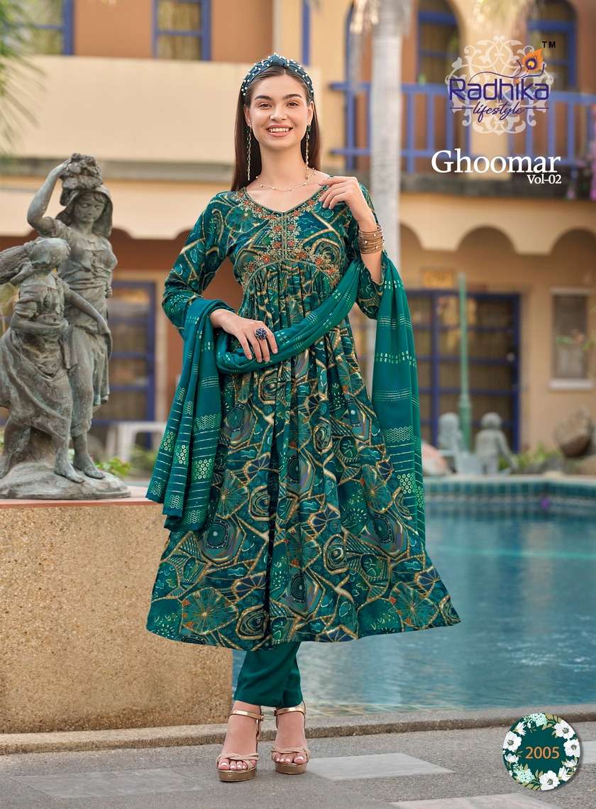 RADHIKA LIFE STYLE GHOOMAR vol-2 Kurti Wholesale catalog