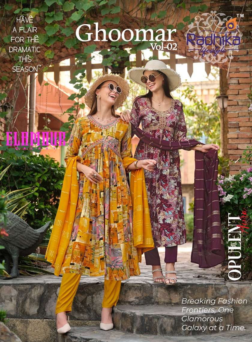 RADHIKA LIFE STYLE GHOOMAR vol-2 Kurti Wholesale catalog