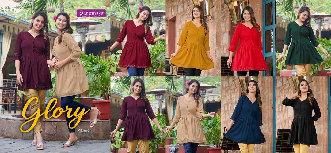 Rangmaya GLORY VOL-2 Short Tops Kurti Wholesale catalog