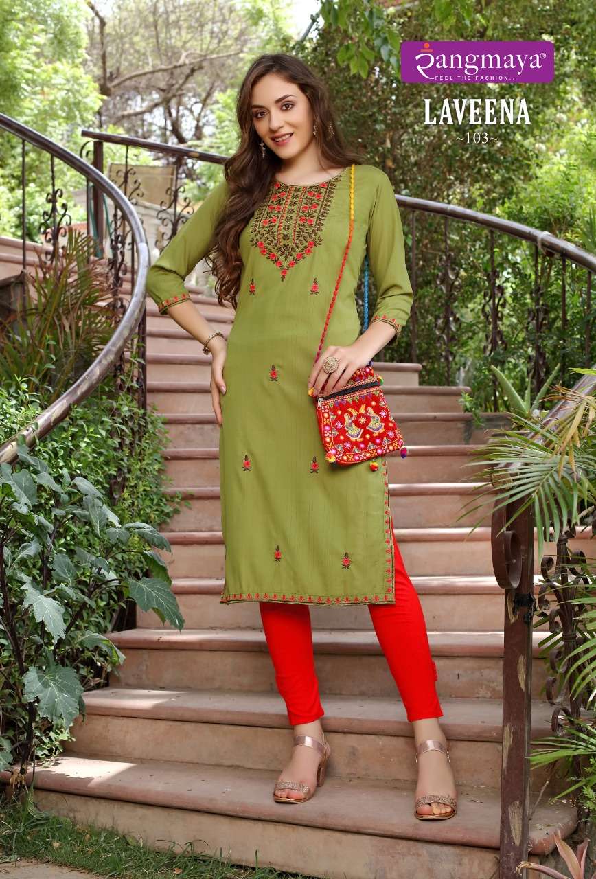 Rangmaya LAVEENA Kurti Wholesale catalog
