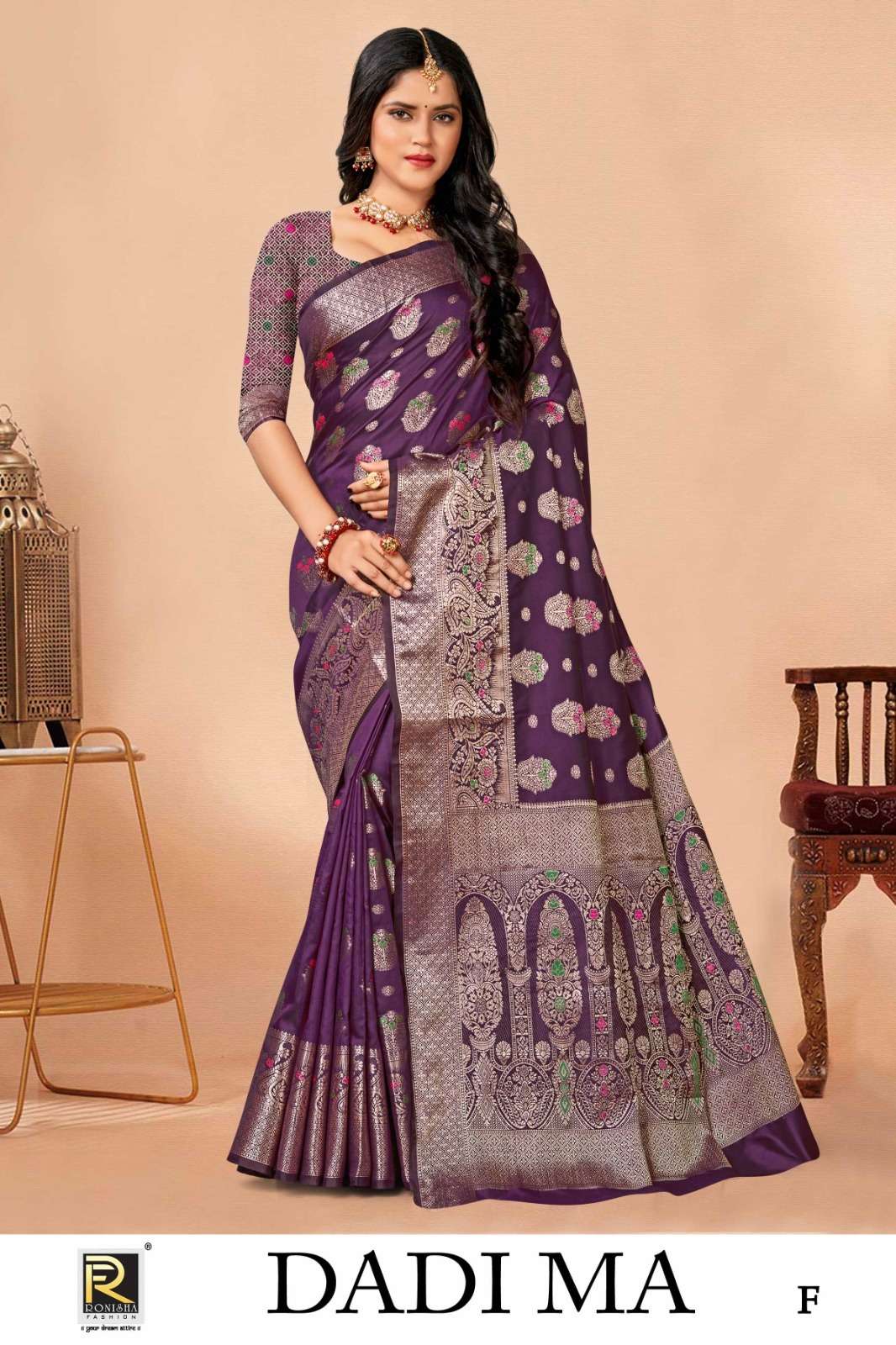 Ronisha Dadi ma Banarasi Silk Designer Saree Wholesale catalog