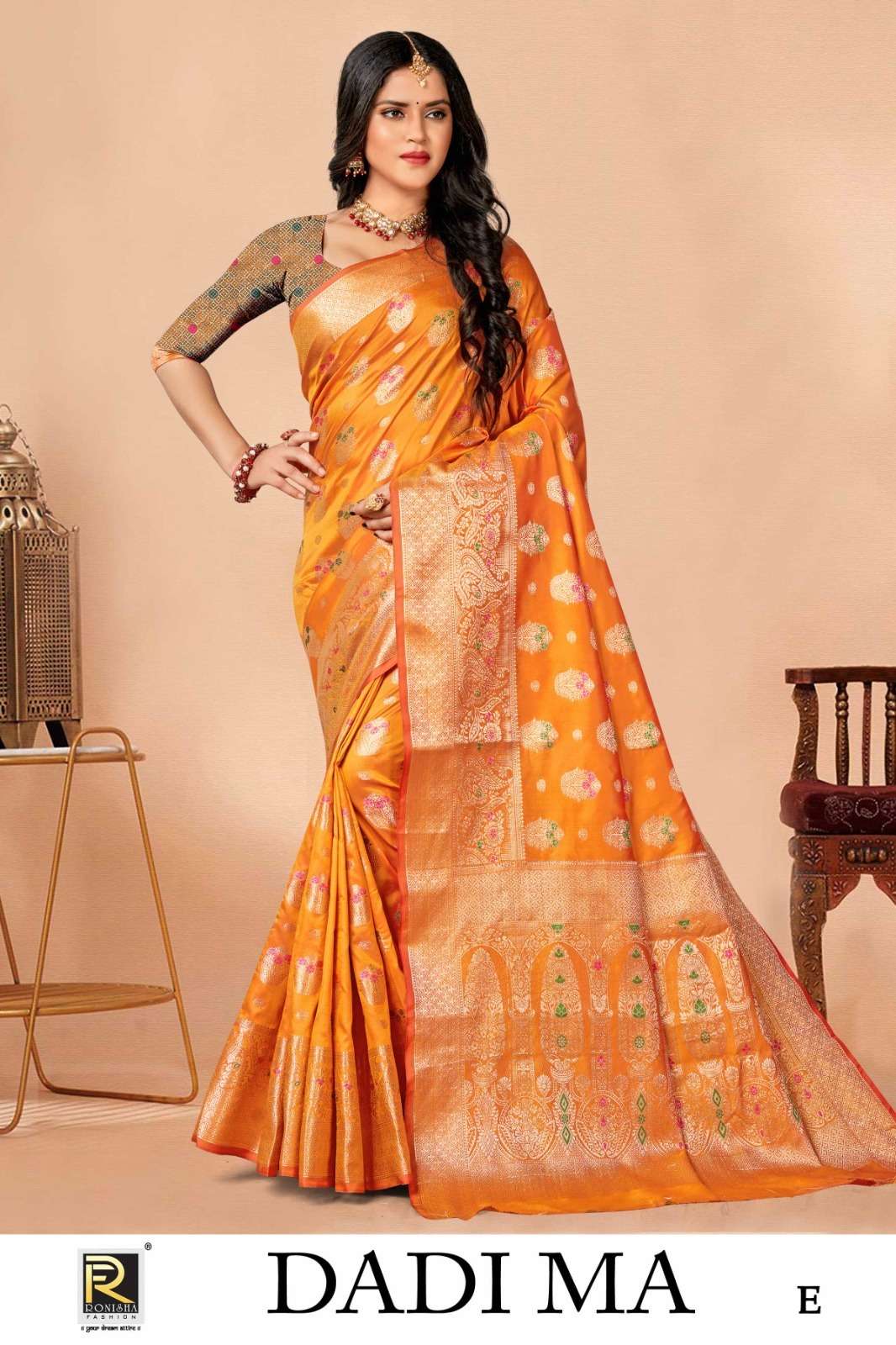 Ronisha Dadi ma Banarasi Silk Designer Saree Wholesale catalog