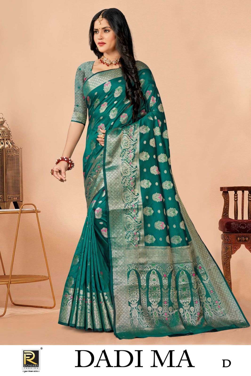 Ronisha Dadi ma Banarasi Silk Designer Saree Wholesale catalog