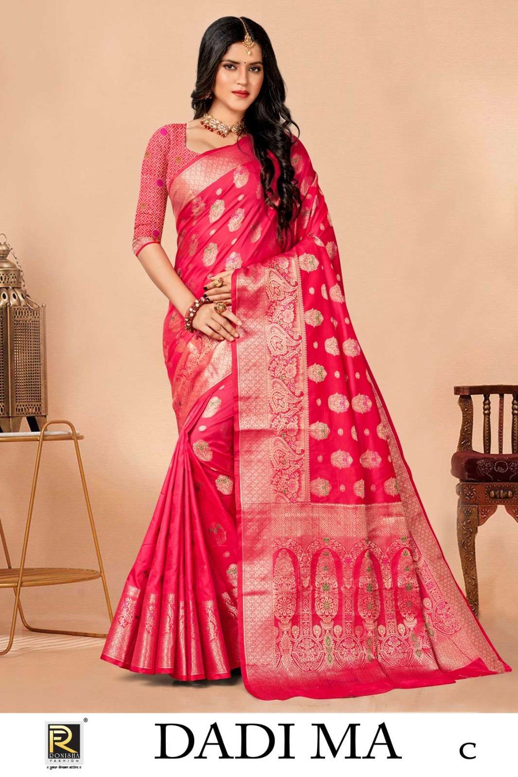 Ronisha Dadi ma Banarasi Silk Designer Saree Wholesale catalog