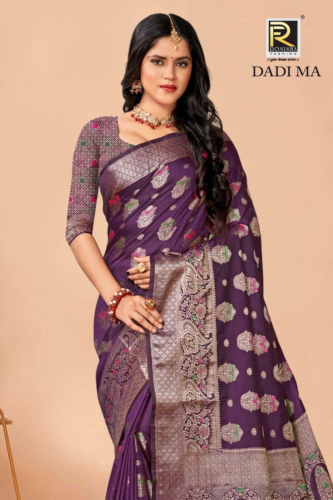 Ronisha Dadi ma Banarasi Silk Designer Saree Wholesale catalog