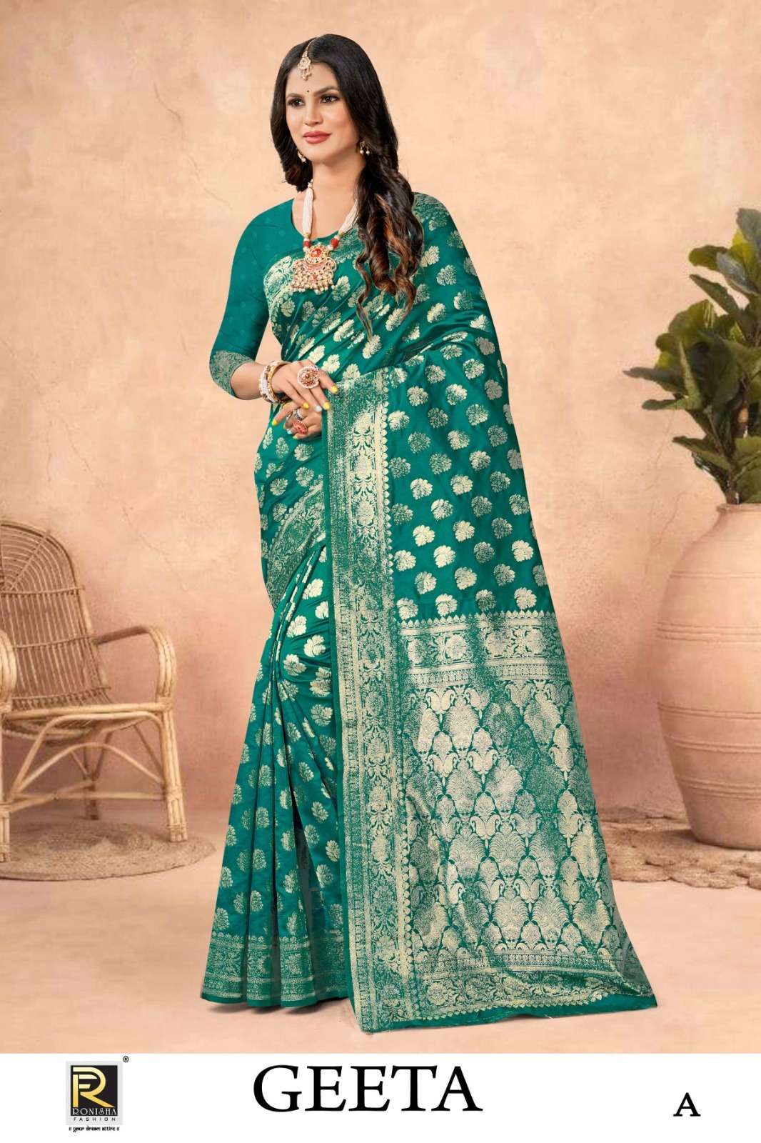 Ronisha Geeta  banarasi Silk Saree Wholesale catalog