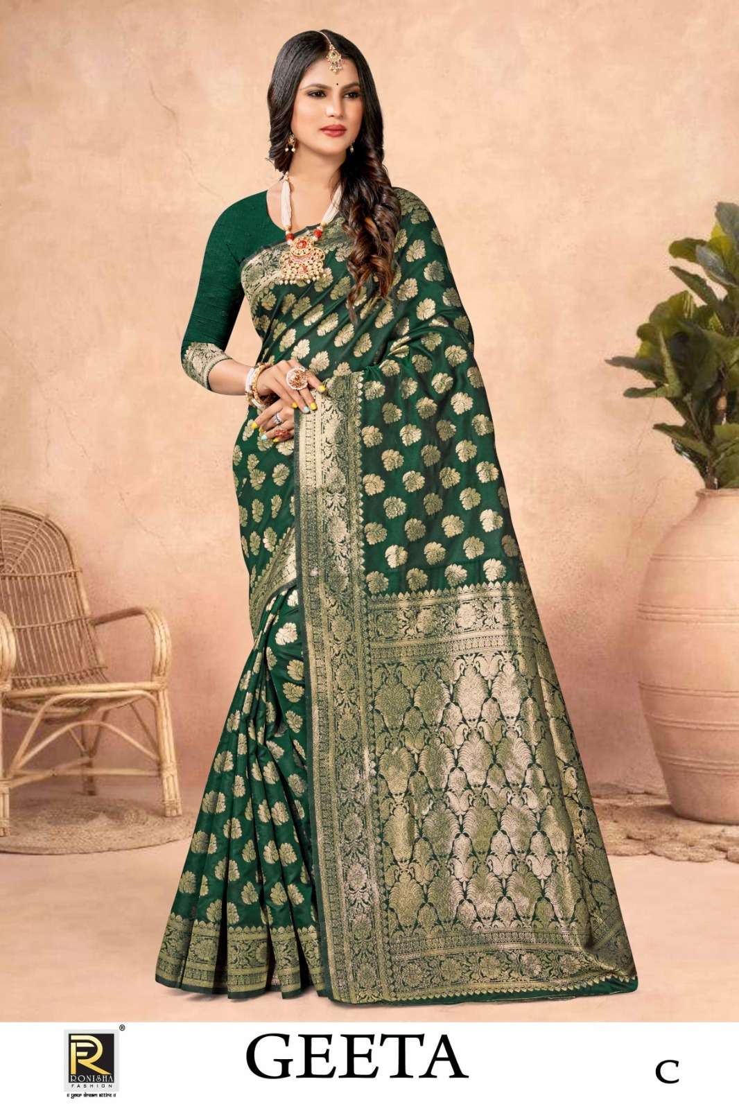 Ronisha Geeta  banarasi Silk Saree Wholesale catalog