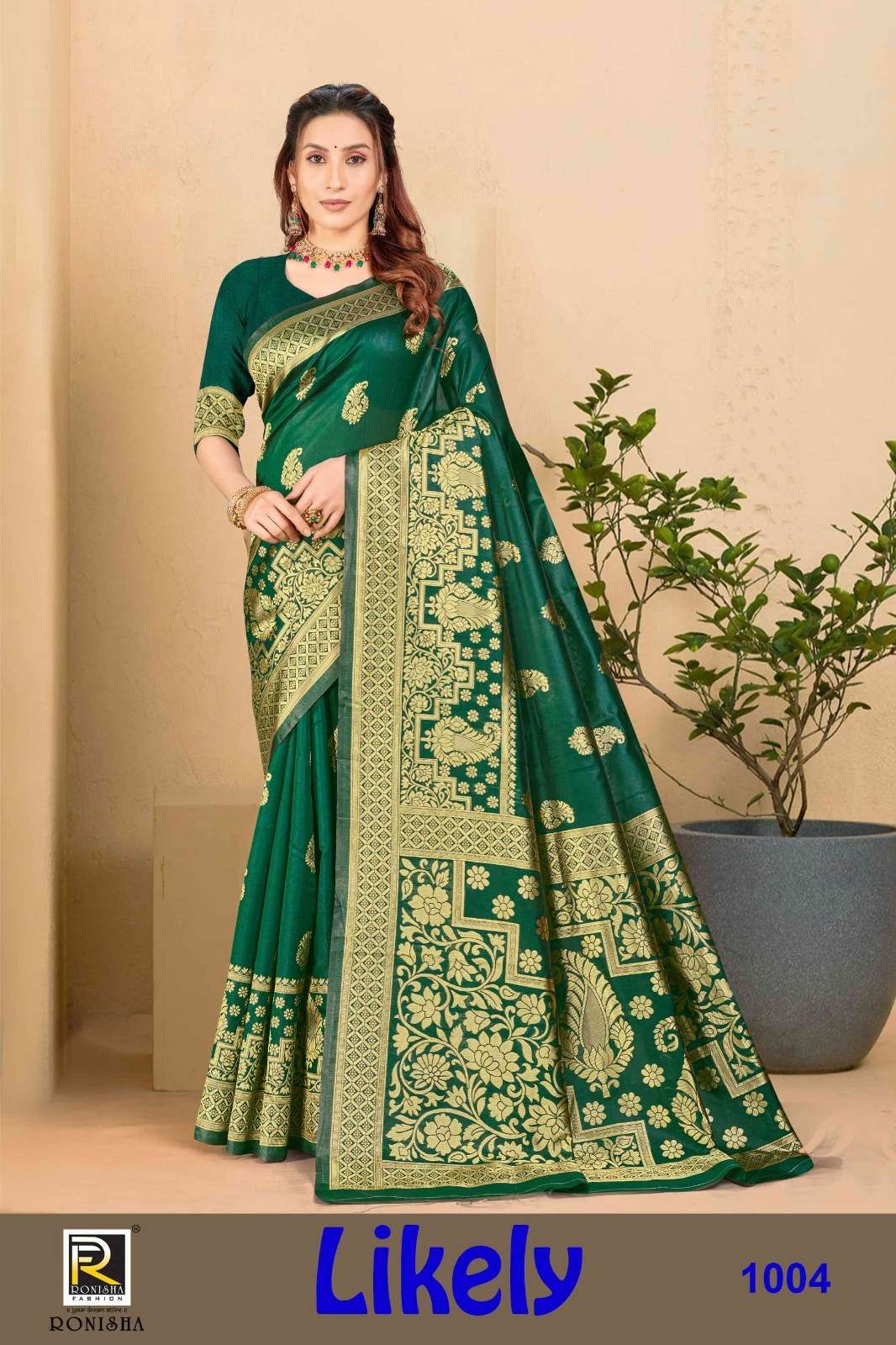Ronisha Likely  Banarasi Silk Saree Wholesale catalog