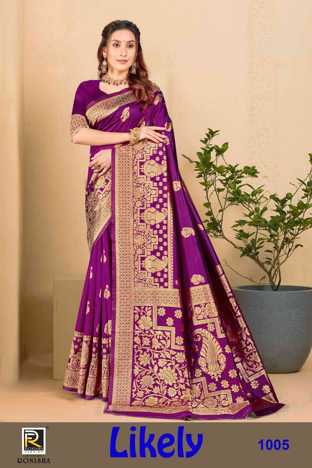 Ronisha Likely  Banarasi Silk Saree Wholesale catalog