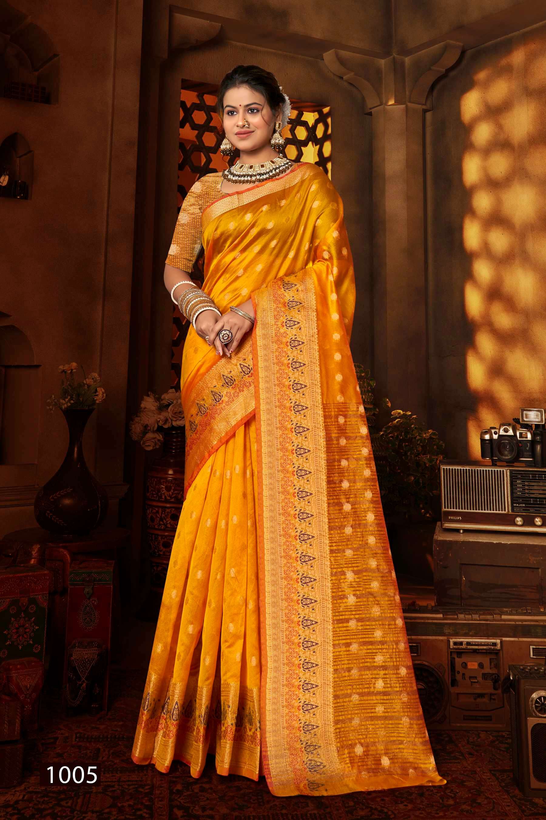 Sakhi Saheli vol.5 Soft organzaa silk Saree 