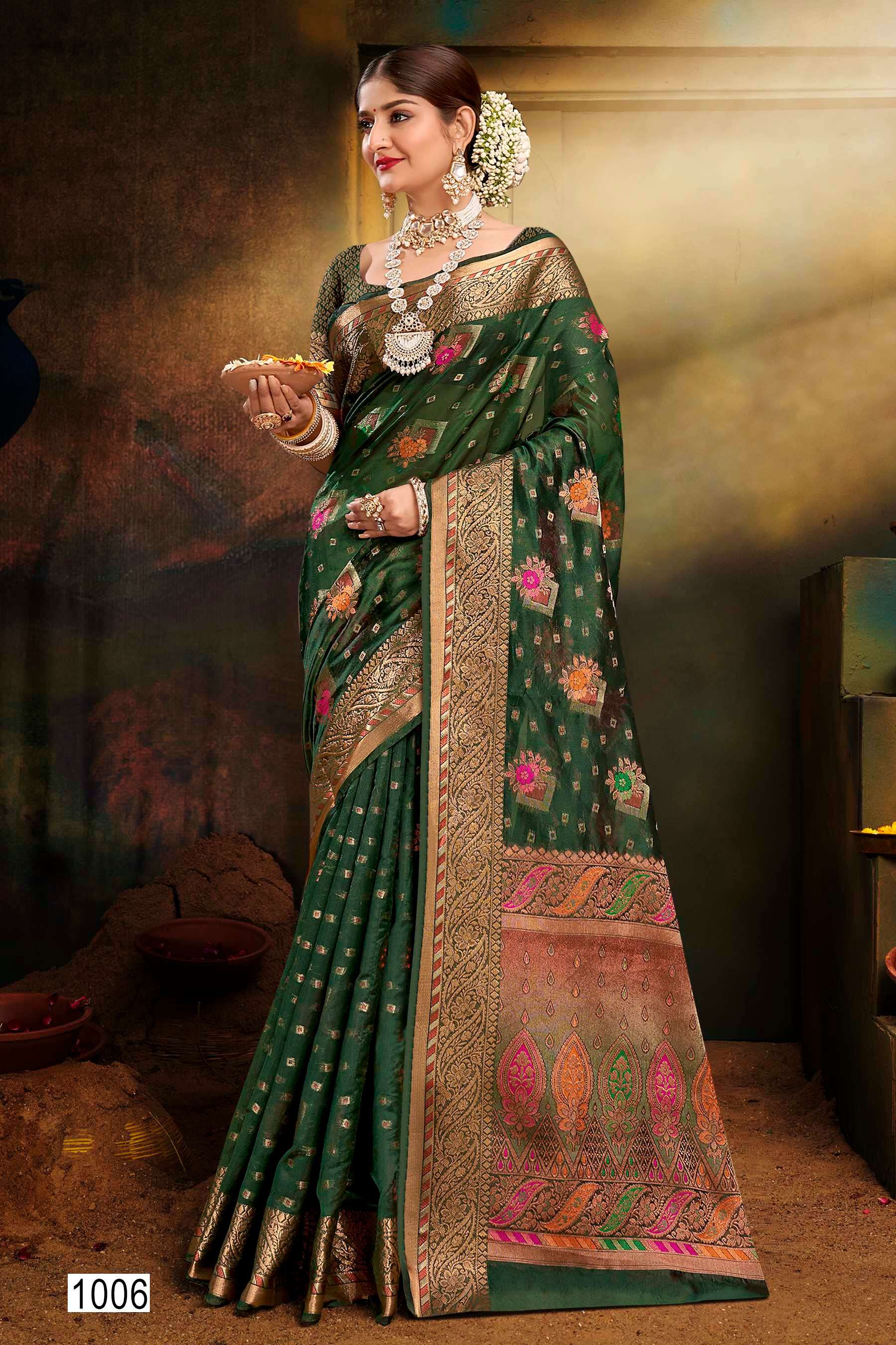 Saroj  Bhagyashree Vol -3 Soft Organza saree  Saree Wholesale catalog  