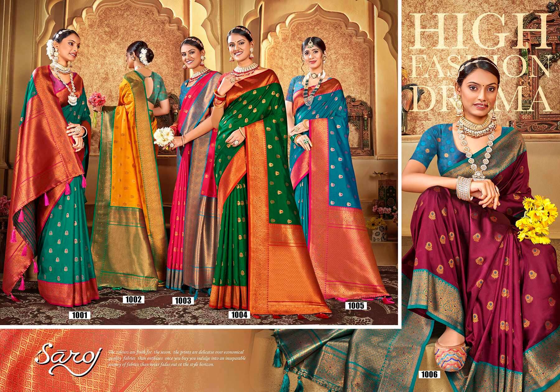 Saroj  Dev Nandini vol.1 50*600 Silk saree wholesale catalog 