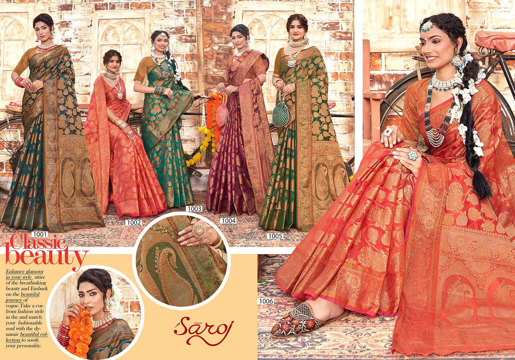 Saroj Jumka  Vol - 1 Soft organza Wholesale catalog  