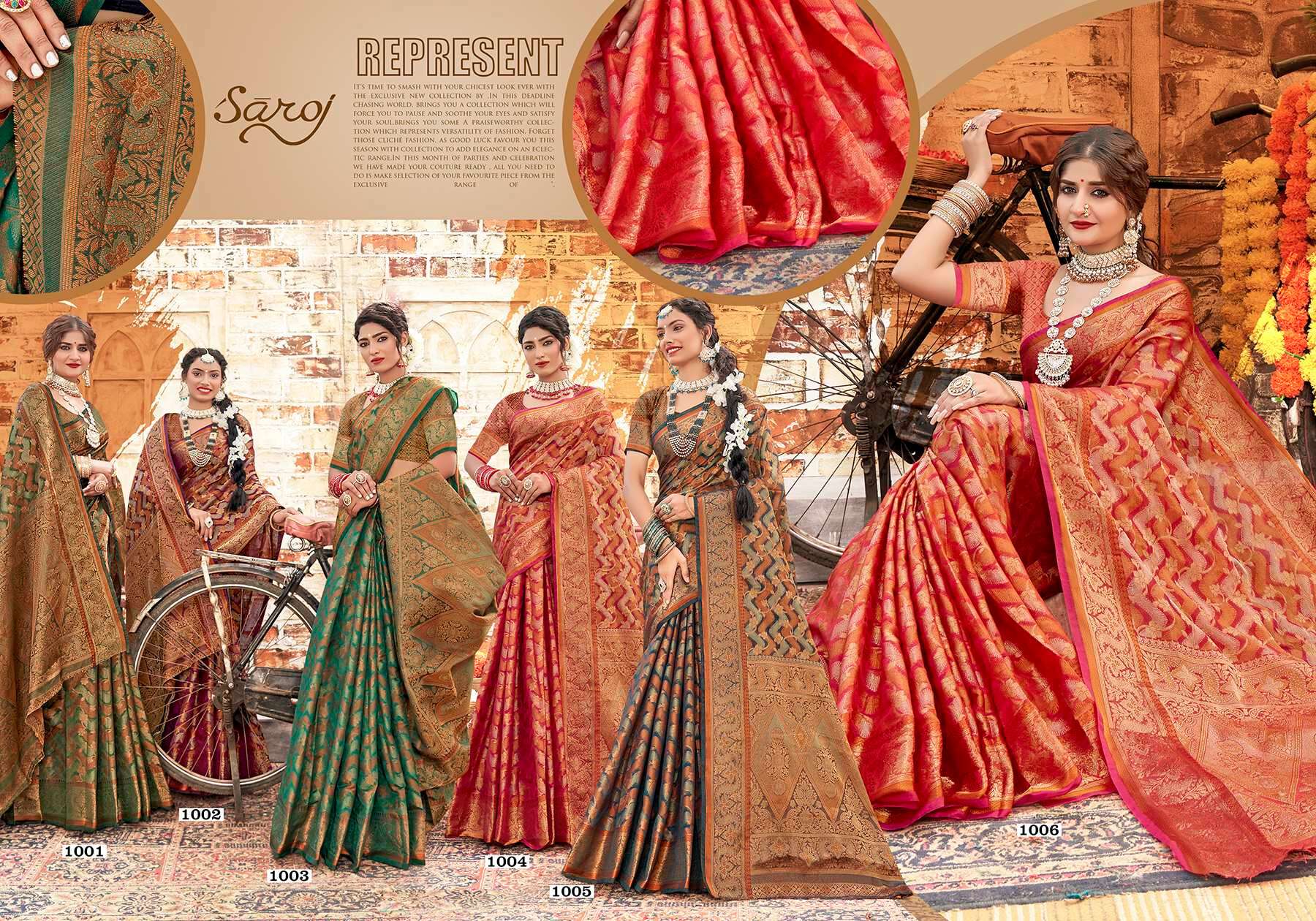 Saroj Jumka  Vol - 2 Soft organza Wholesale catalog  