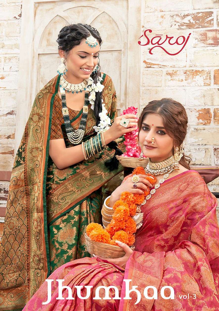 Saroj Jumka  Vol - 3 Soft organza Wholesale catalog  