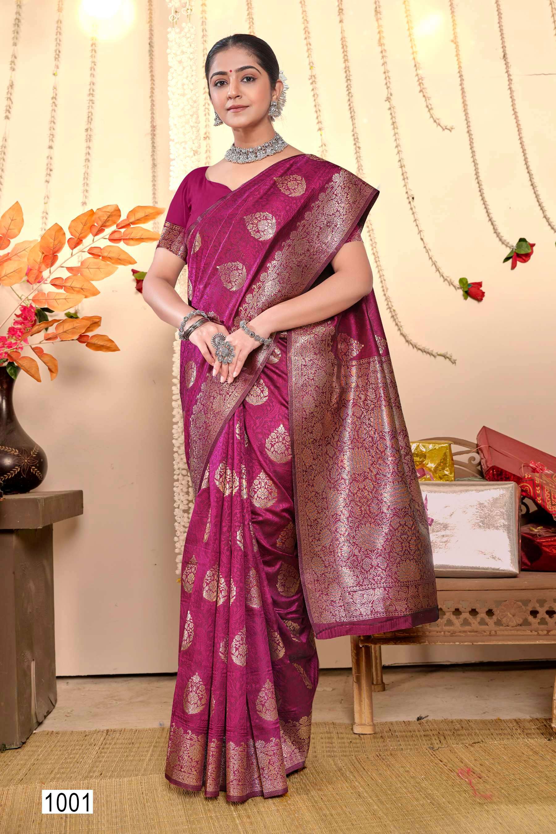 Saroj Riti Riwaaz Vol.13 50*600 Silk Saree Wholesale catalog    