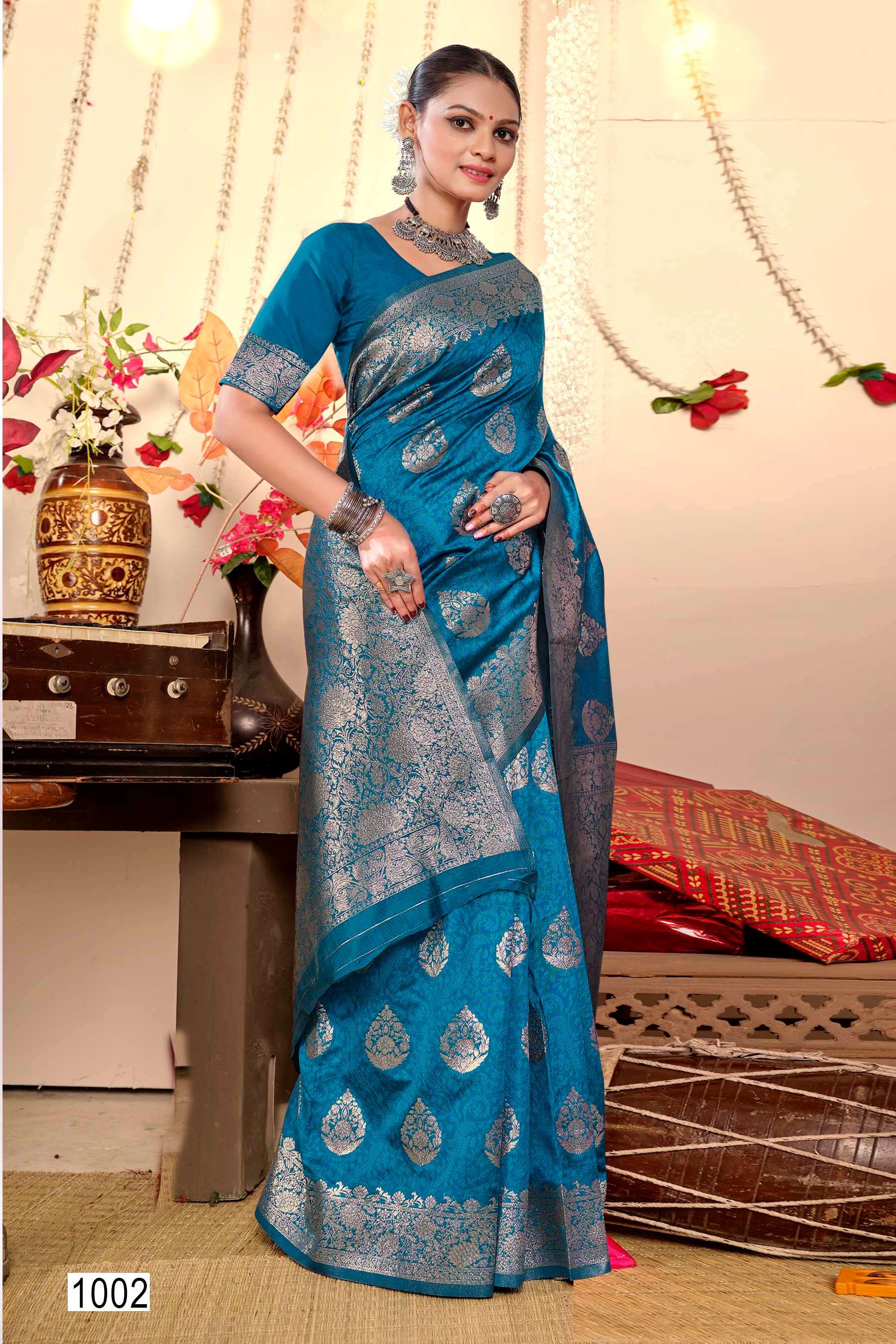 Saroj Riti Riwaaz Vol.13 50*600 Silk Saree Wholesale catalog    