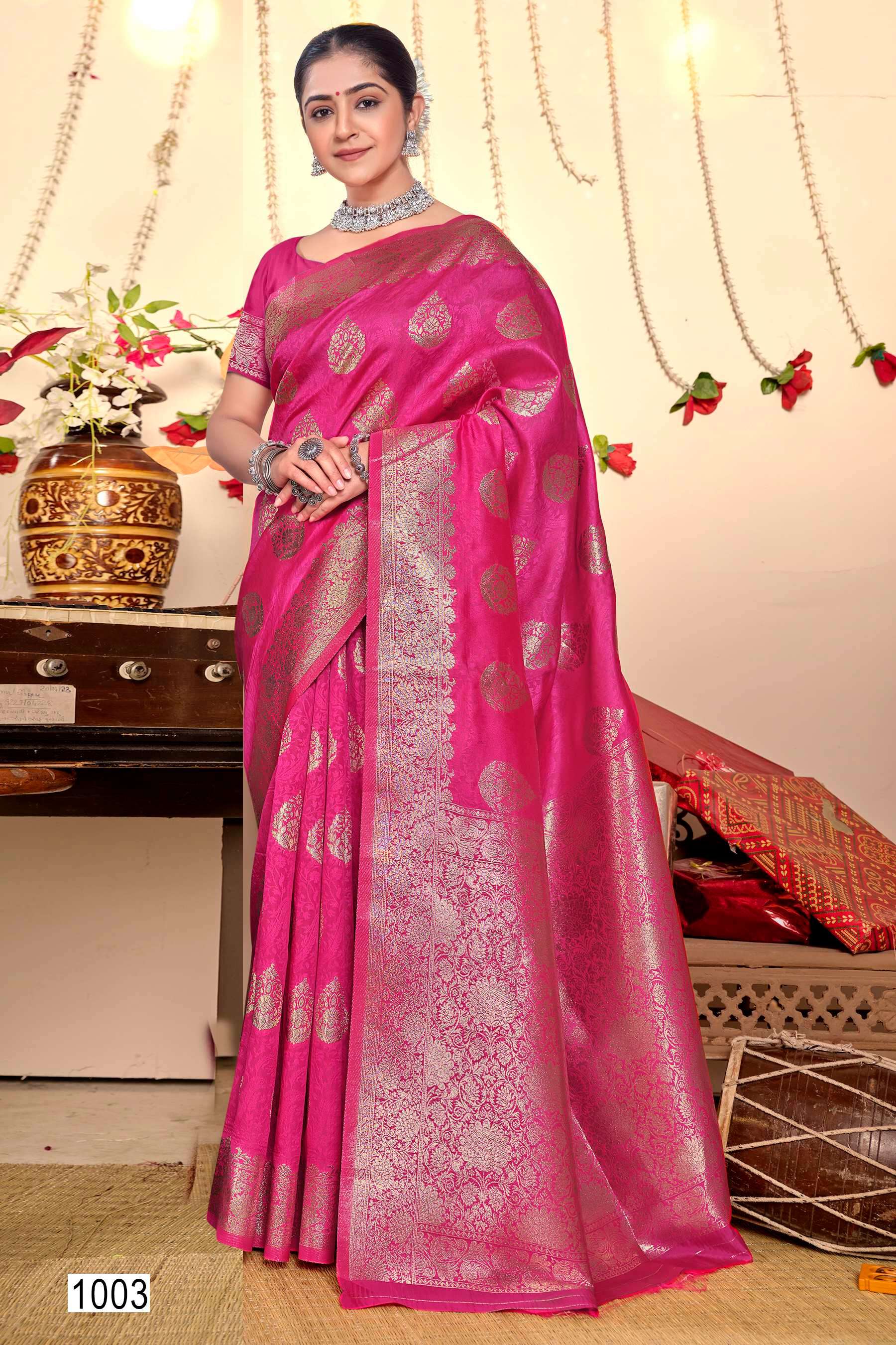 Saroj Riti Riwaaz Vol.13 50*600 Silk Saree Wholesale catalog    
