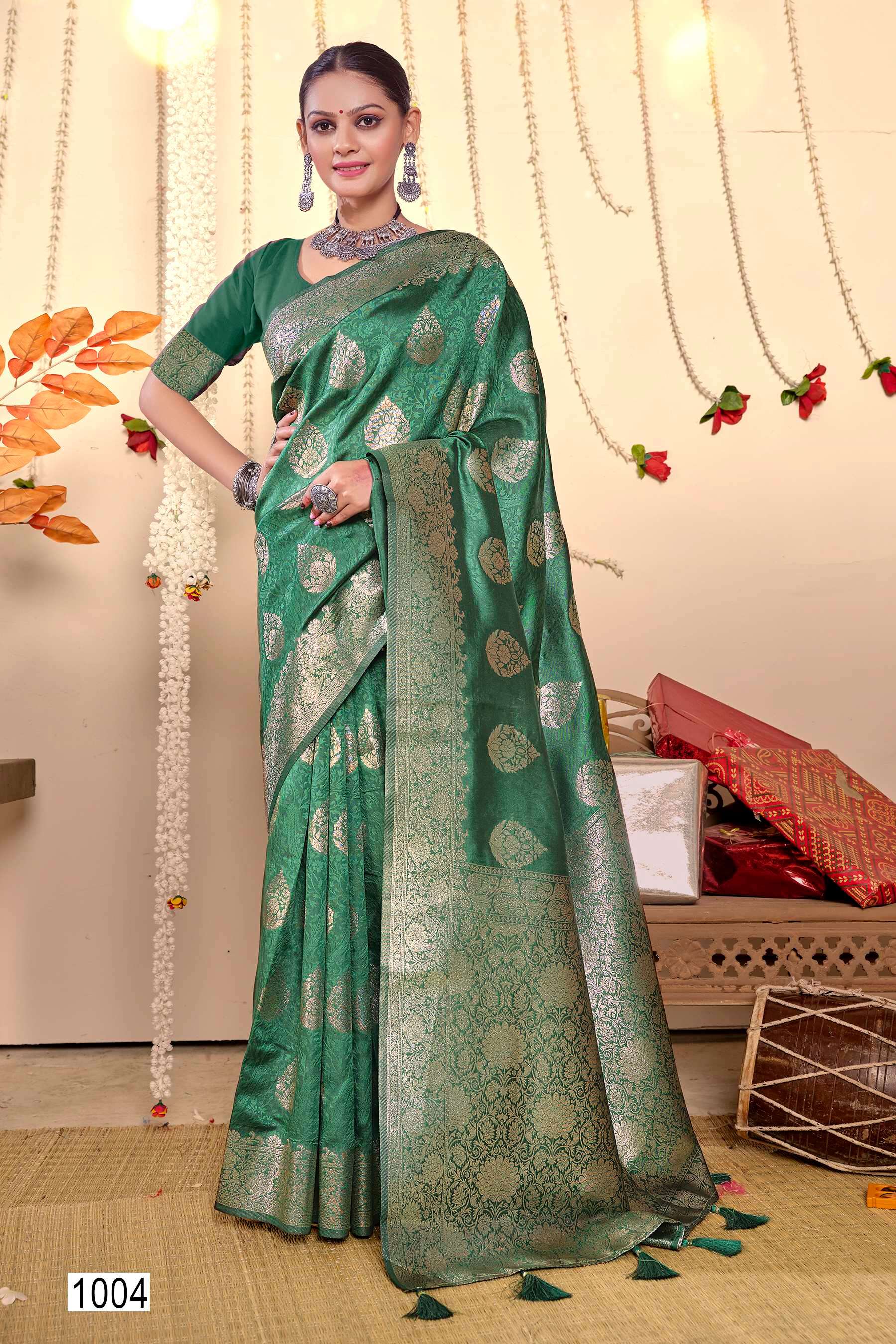 Saroj Riti Riwaaz Vol.13 50*600 Silk Saree Wholesale catalog    
