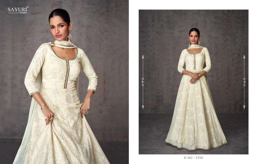 Sayuri Ameena Real Georgette Gown With Dupatta Wholesale catalog