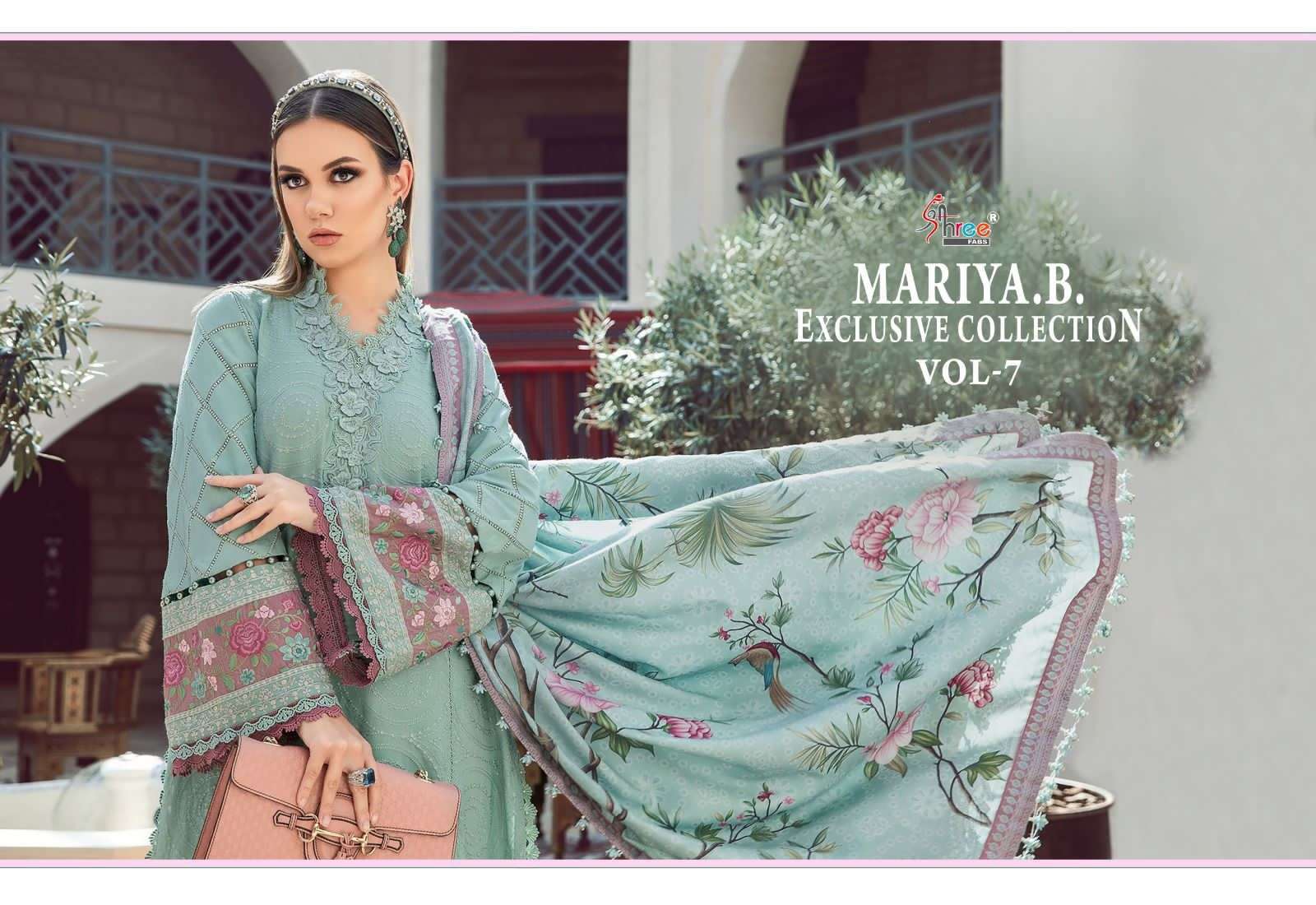 Shree Mariya B Vol 7 Cotton Dupatta Pakistani Suits Wholesale catalog