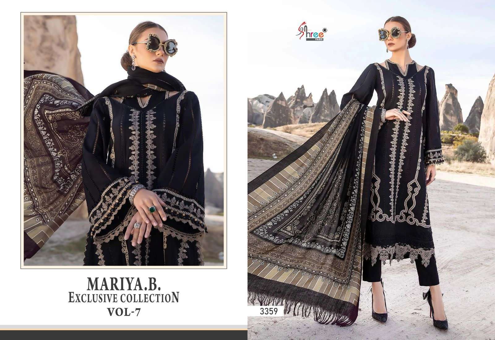 Shree Mariya B Vol 7 Cotton Dupatta Pakistani Suits Wholesale catalog