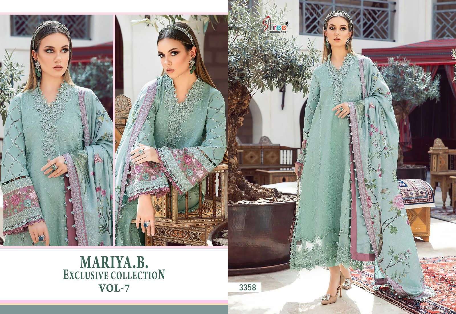 Shree Mariya B Vol 7 Cotton Dupatta Pakistani Suits Wholesale catalog