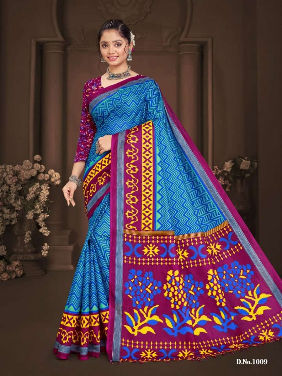 SMC Ikkat With Latkan -Cotton Sarees -Wholesale Catalog
