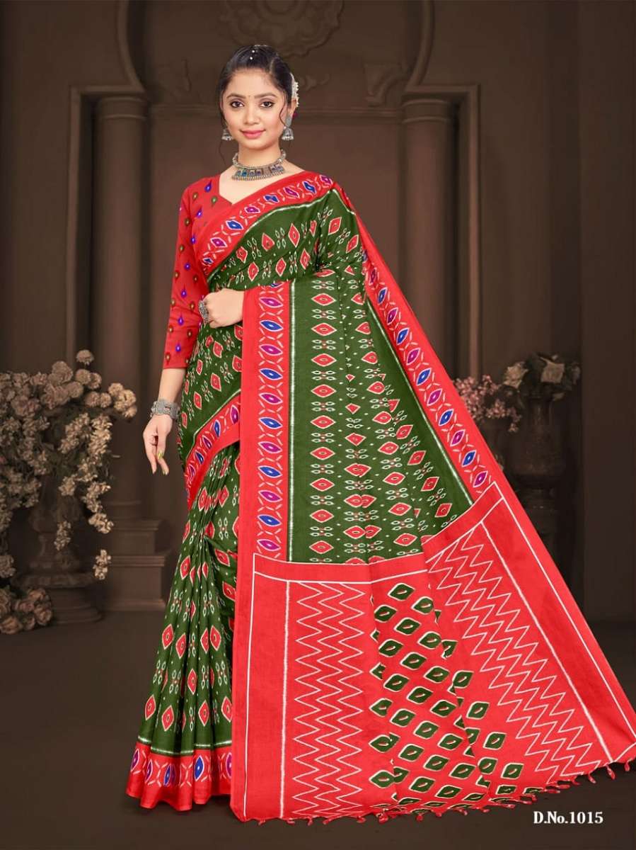 SMC Ikkat With Latkan -Cotton Sarees -Wholesale Catalog