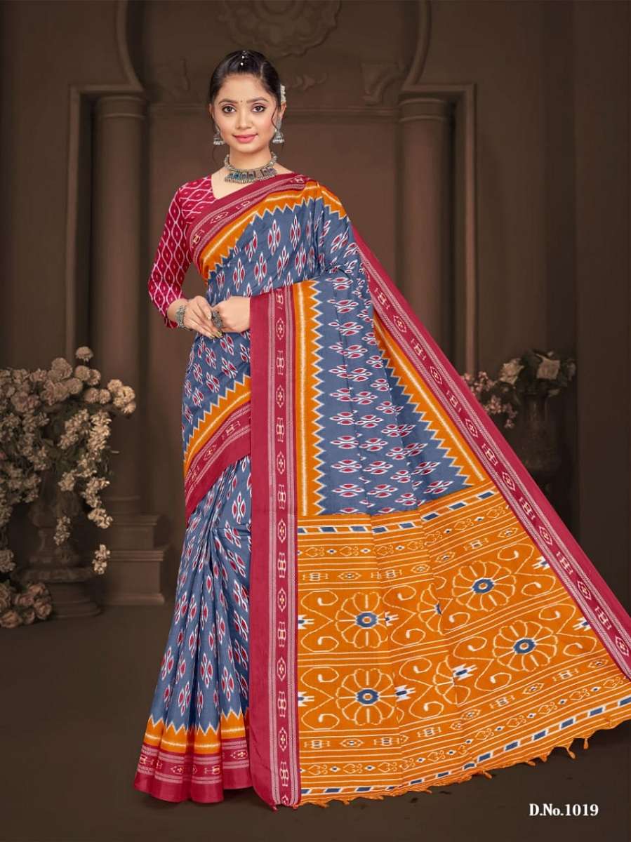 SMC Ikkat With Latkan -Cotton Sarees -Wholesale Catalog