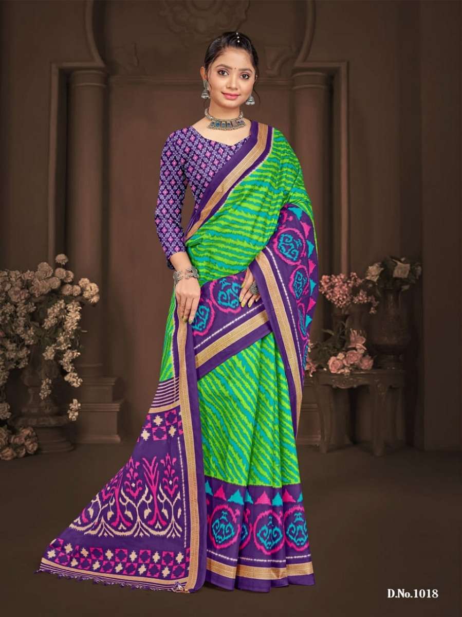 SMC Ikkat With Latkan -Cotton Sarees -Wholesale Catalog