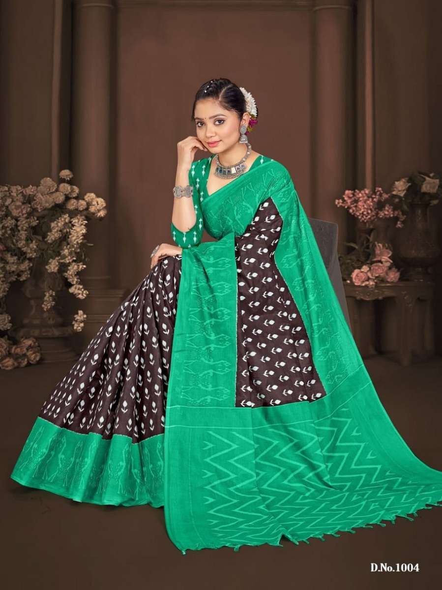 SMC Ikkat With Latkan -Cotton Sarees -Wholesale Catalog
