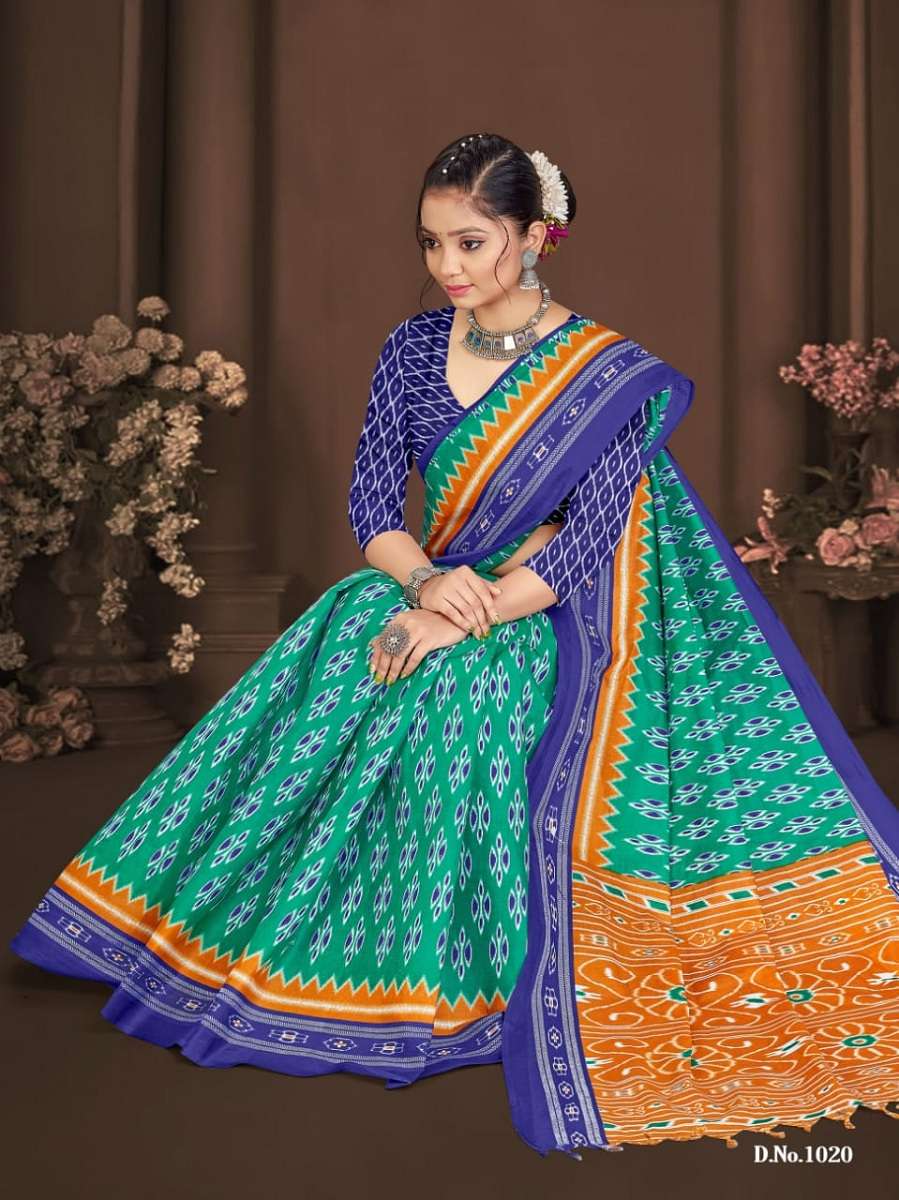 SMC Ikkat With Latkan -Cotton Sarees -Wholesale Catalog