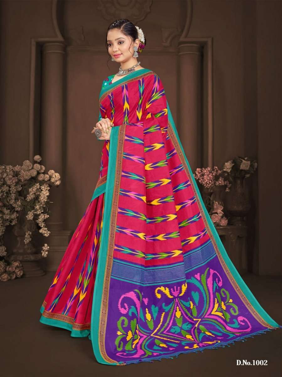 SMC Ikkat With Latkan -Cotton Sarees -Wholesale Catalog