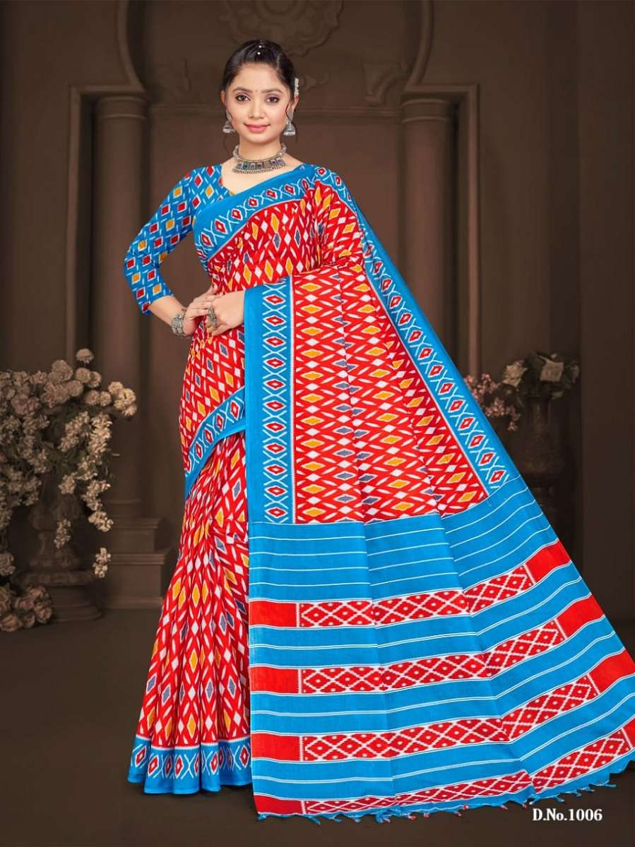 SMC Ikkat With Latkan -Cotton Sarees -Wholesale Catalog
