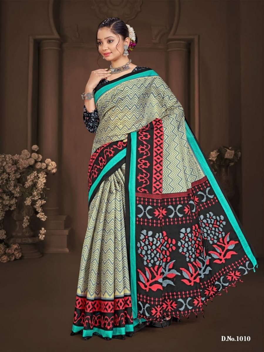 SMC Ikkat With Latkan -Cotton Sarees -Wholesale Catalog