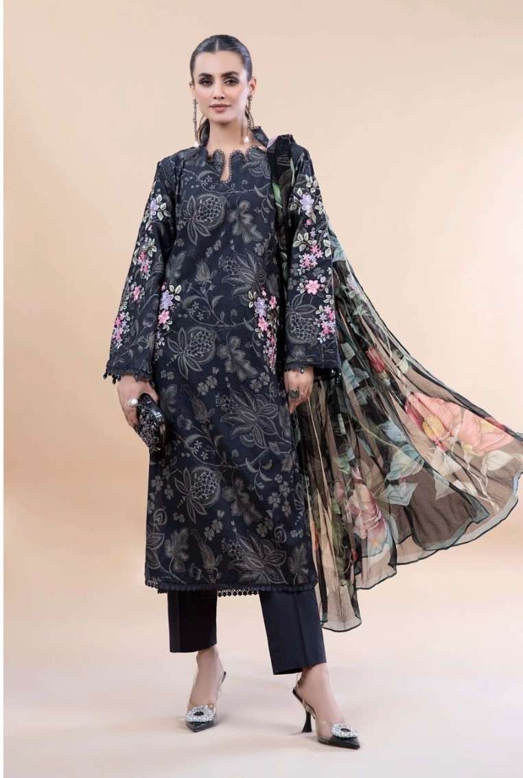 Taj 445 And 447 Cotton Dupatta Pakistani Suits Wholesale catalog